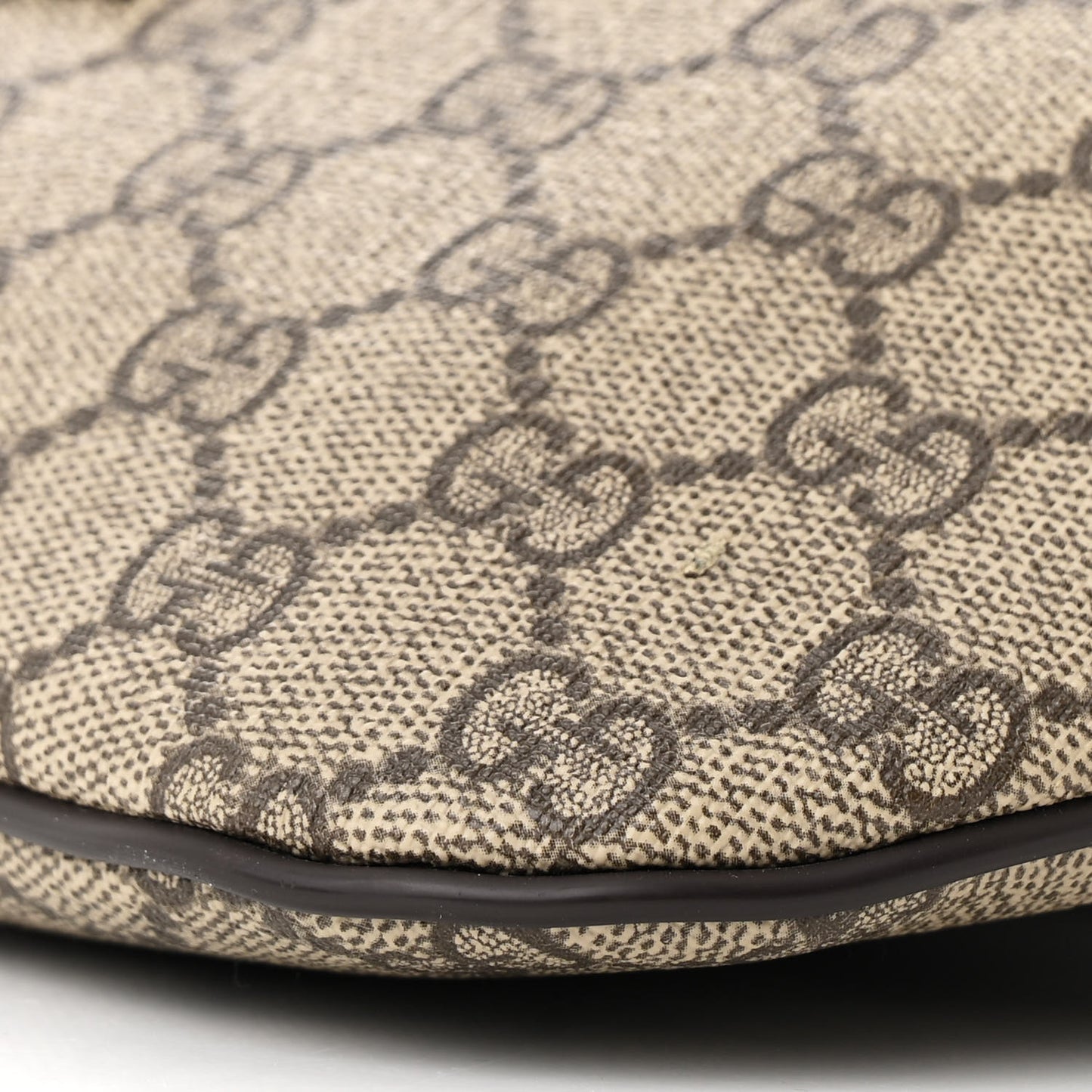 GG Supreme Monogram Belt Bag Dark Brown