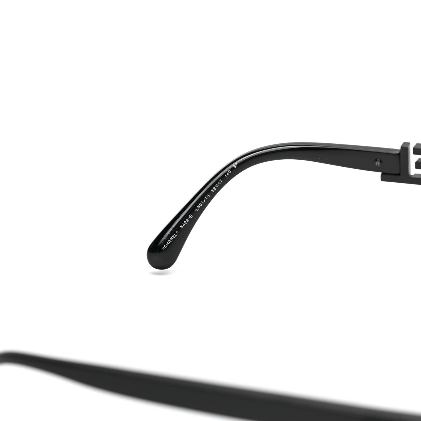 Acetate Strass Polarized Square Sunglasses 5422-B Black