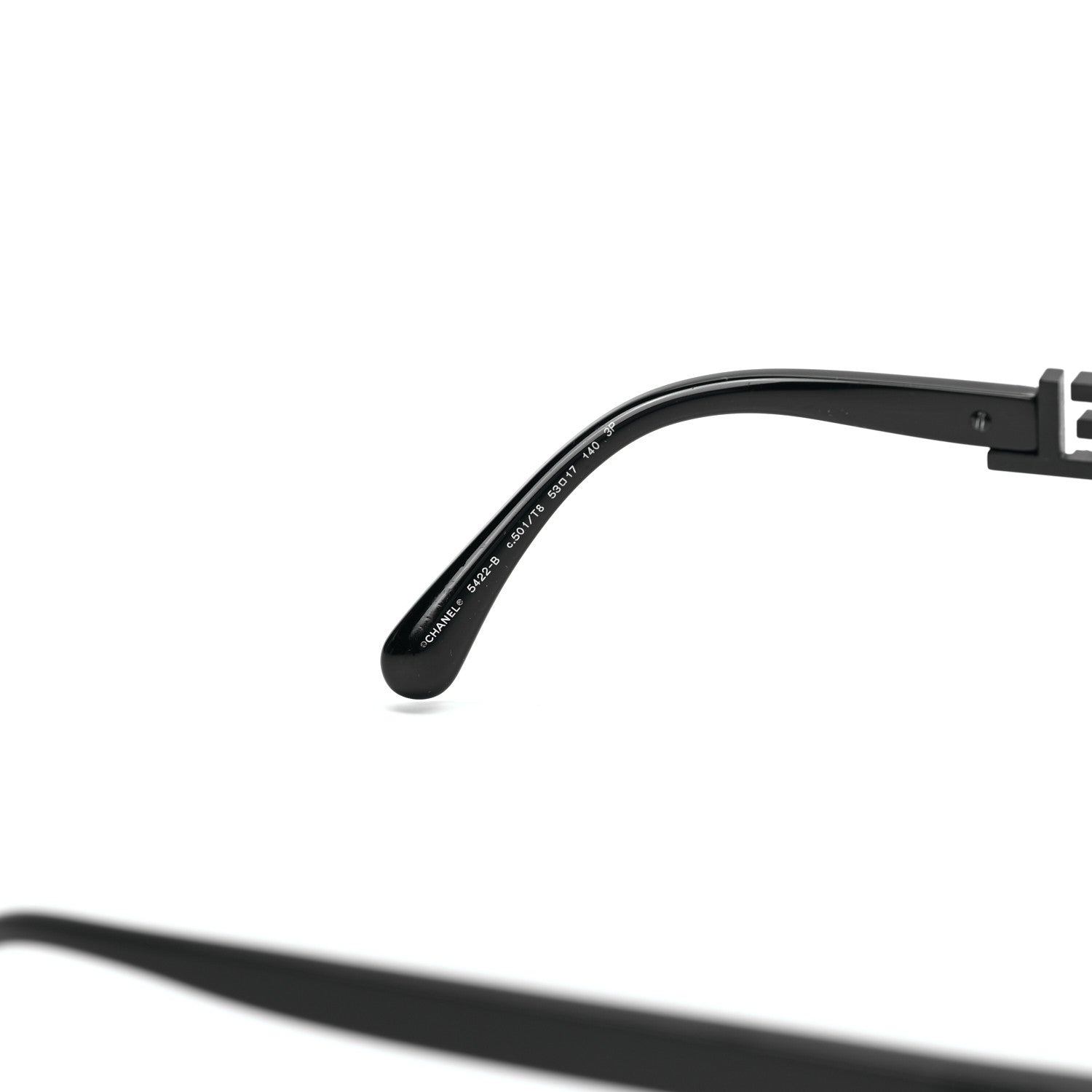 Chanel Acetate Strass Polarized Square Sunglasses 5422-B Black 7 of 7