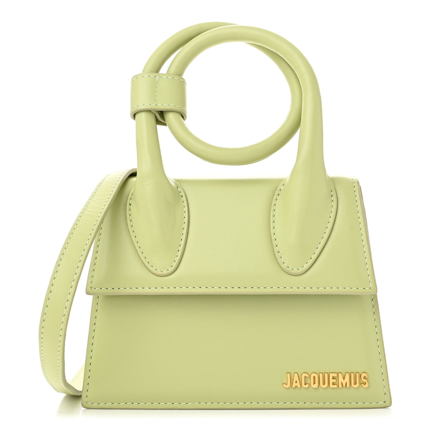 Smooth Calfskin Le Chiquito Noeud Light Green