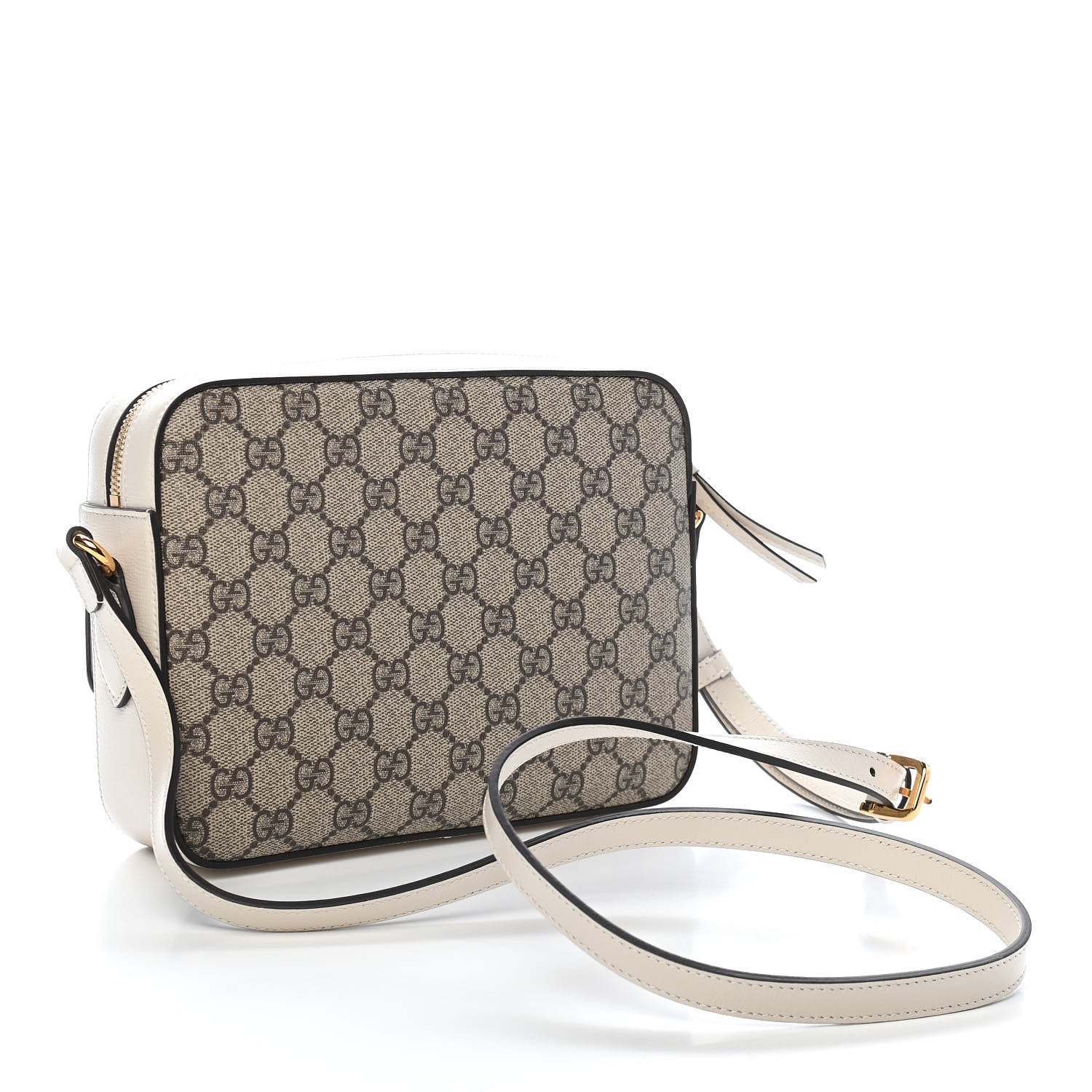 Gucci GG Supreme Monogram Small Horsebit 1955 Shoulder Bag Beige Mystic White 2 of 9