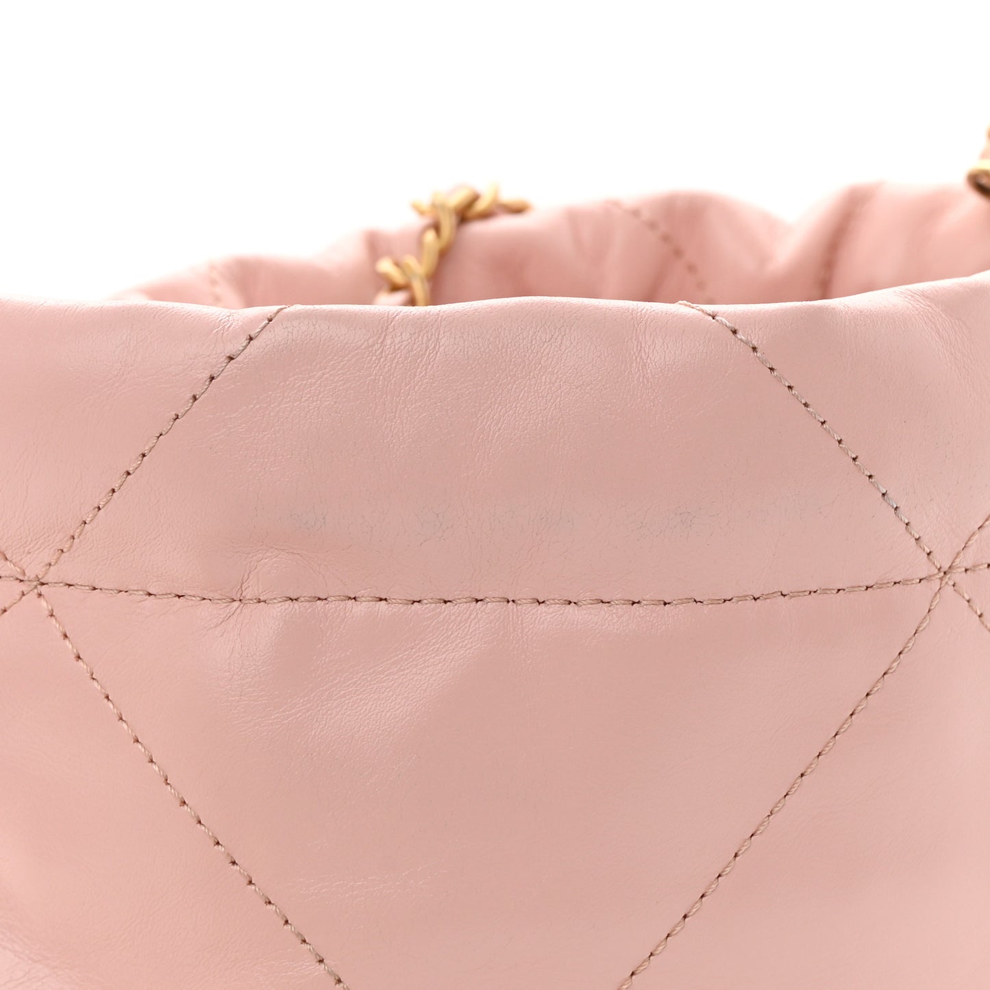 Shiny Calfskin Quilted Mini Chanel 22 Rose Clair