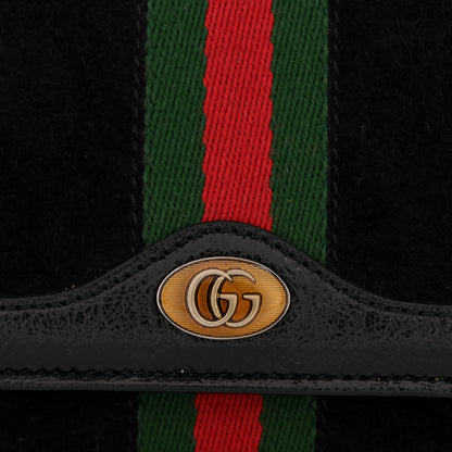 Gucci Suede Patent Web Ophidia Wallet On Chain Black 13 of 13