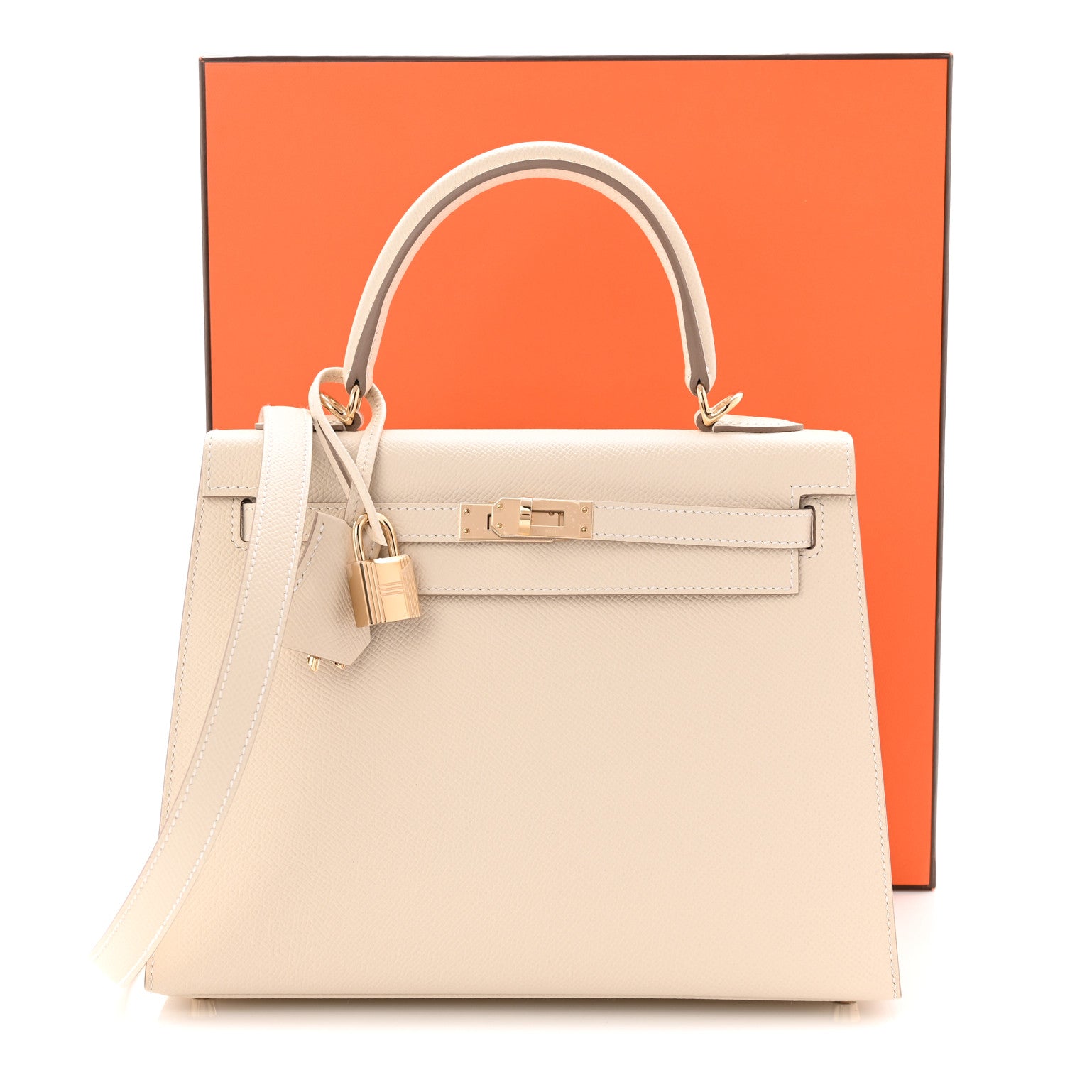 Hermes Epsom Kelly Sellier 25 Craie 11 of 11