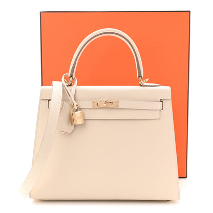 Hermes Epsom Kelly Sellier 25 Craie 11 of 11