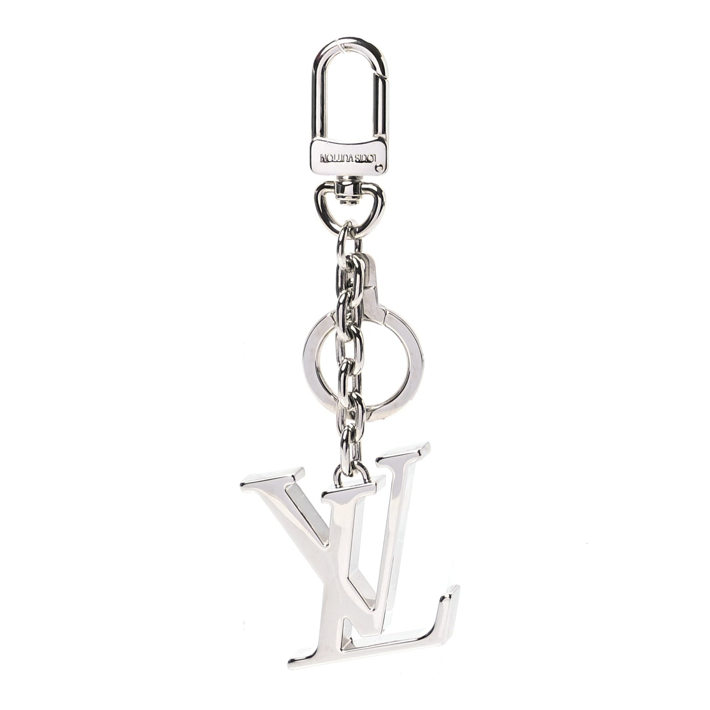 LV Initials Key Chain Holder Silver