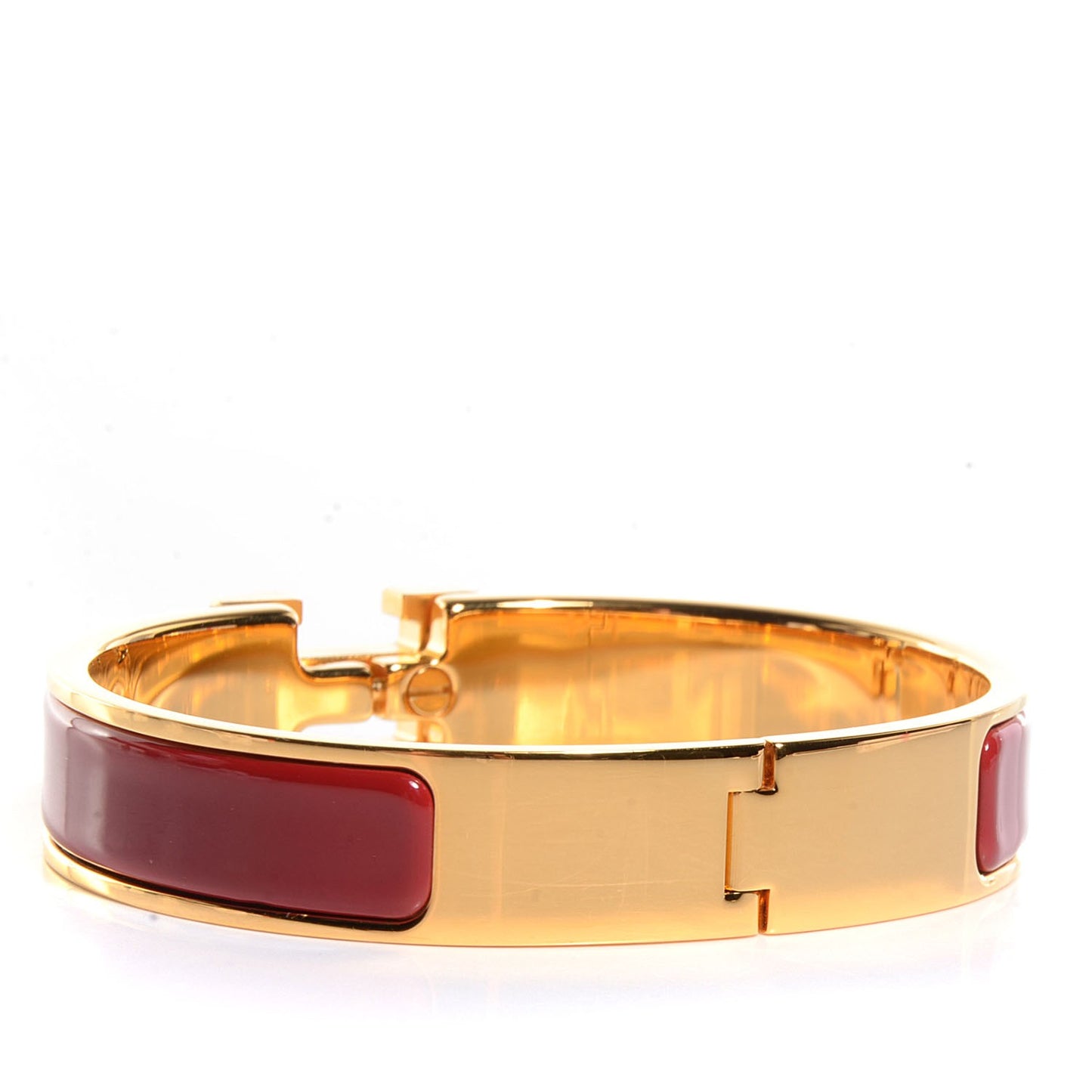 Enamel Clic Clac H Bracelet Narrow PM China Red