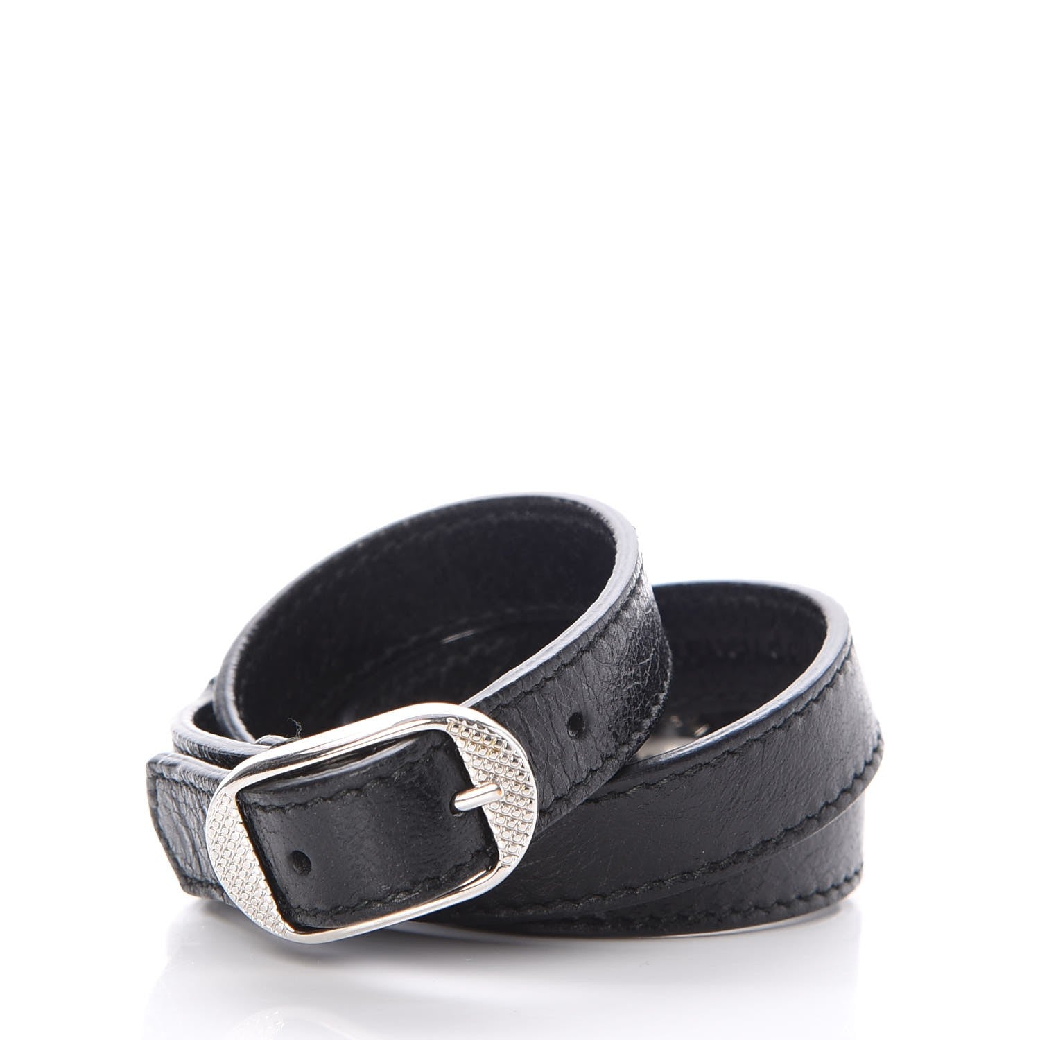 Balenciaga Agneau Giant 12 Silver Hardware Triple Tour Bracelet S Black 3 of 7