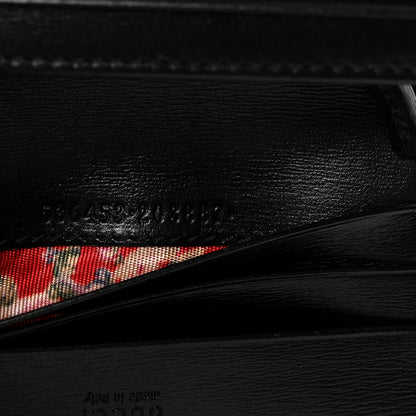 Gucci Calfskin Web Trapuntata GG Marmont Card Case Wallet Black 7 of 8
