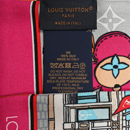 Louis Vuitton Silk Monogram Paris Vivienne Bandeau Light Gray 4 of 4