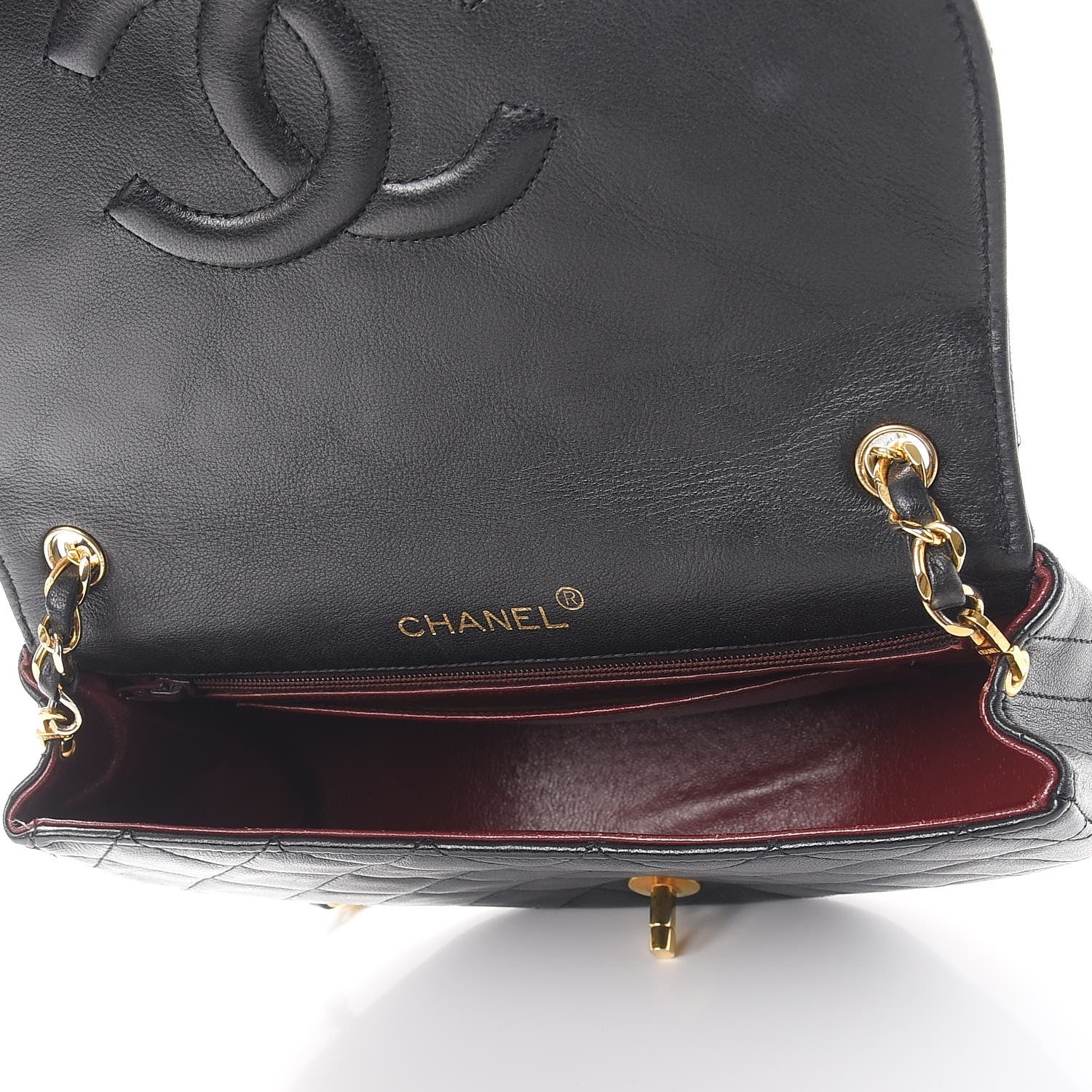 Chanel Lambskin Quilted Small Half Moon Flap Black 5 of 13