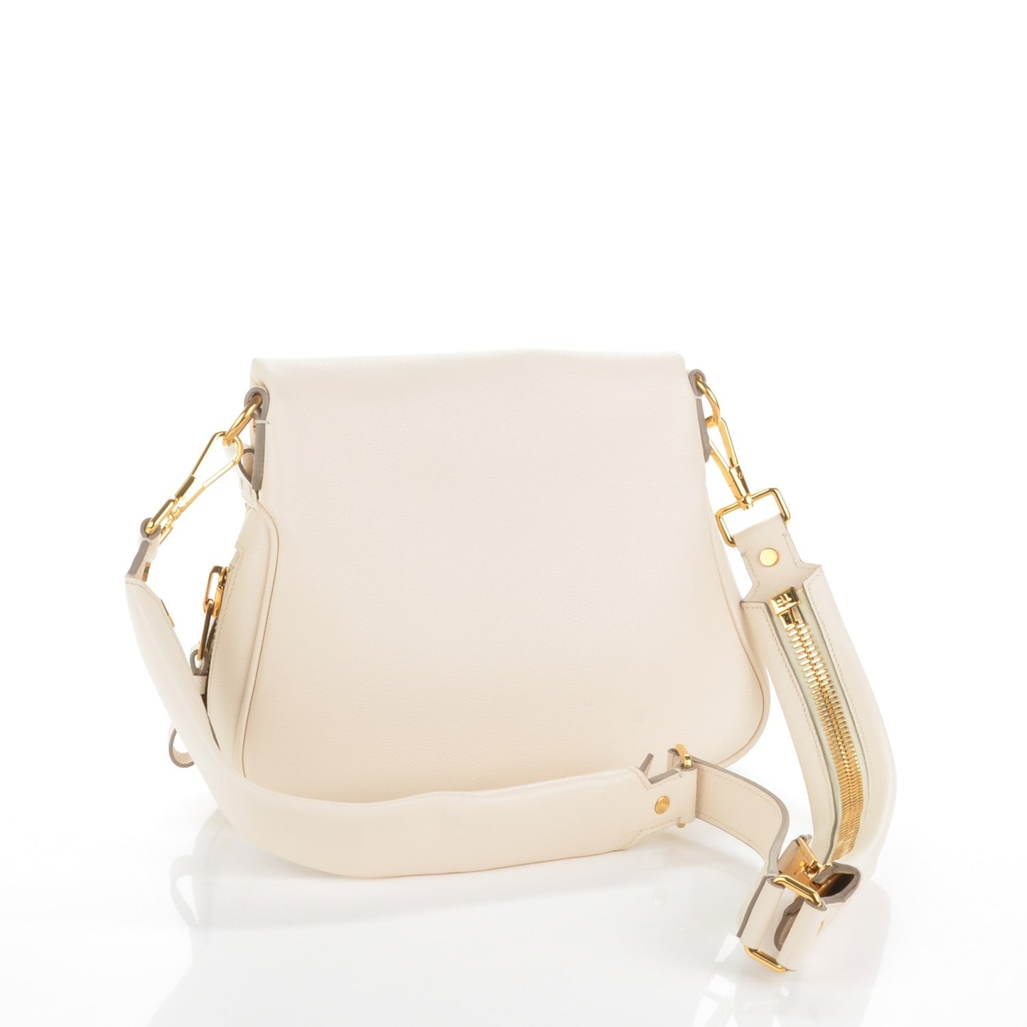 Grained Calfskin Medium Jennifer Crossbody Ivory