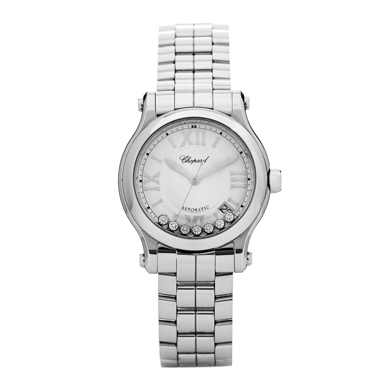 Chopard Stainless Steel 7 Diamond 36mm Happy Sport Automatic Watch 1 of 4