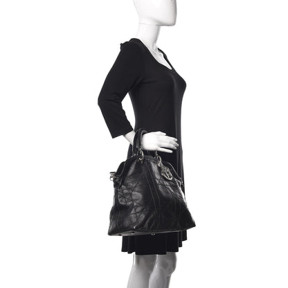 Christian Dior Lambskin Cannage Medium Granville Tote Black 2 of 12