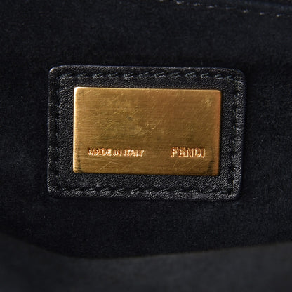 Fendi Vitello Suede Large Peekaboo Iconic Satchel Black 6 of 12