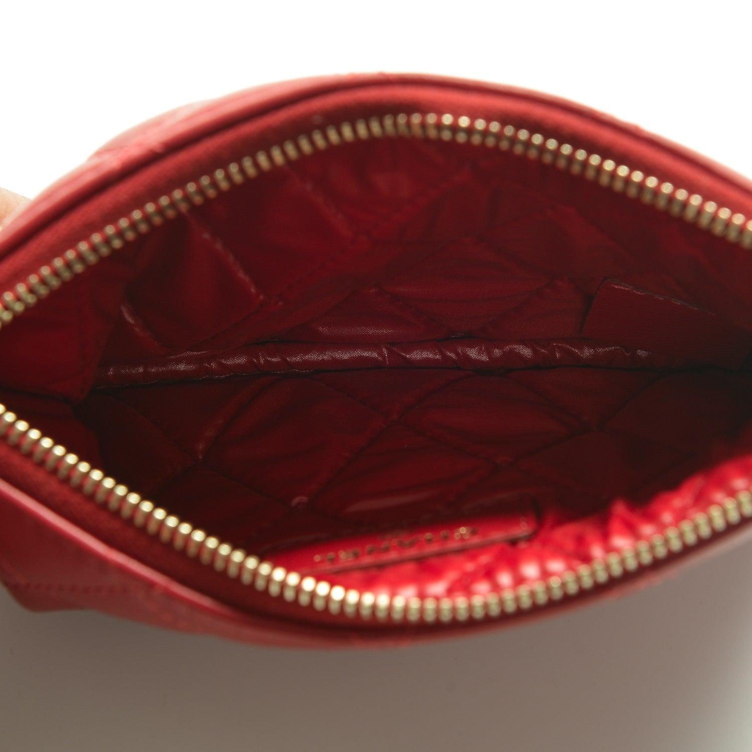 Chanel Lambskin Quilted Small Casino Cosmetic Case Red 5 of 6