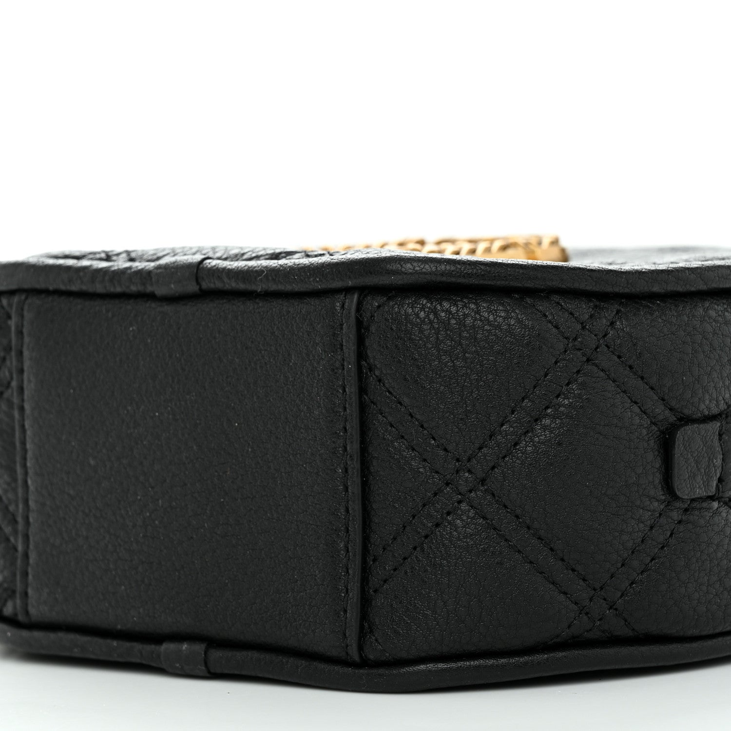 Marc Jacobs Grained Calfskin Quilted The Status Round Crossbody Black 10 of 10
