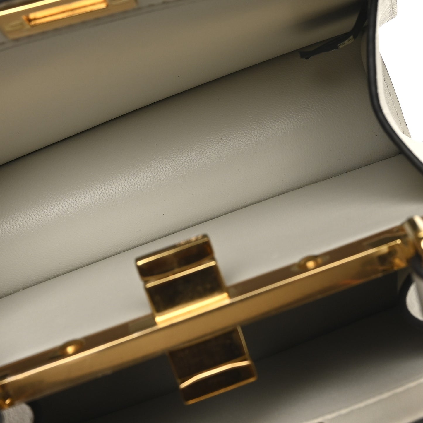 Shiny Nappa Petite Peekaboo I SEE U Satchel White