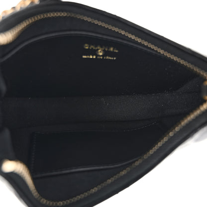 Chanel Crumpled Calfskin Quilted Braided CC Small Hobo Black 5 of 9