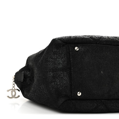 Chanel Coated Canvas Paris Biarritz Satchel Black 9 of 10