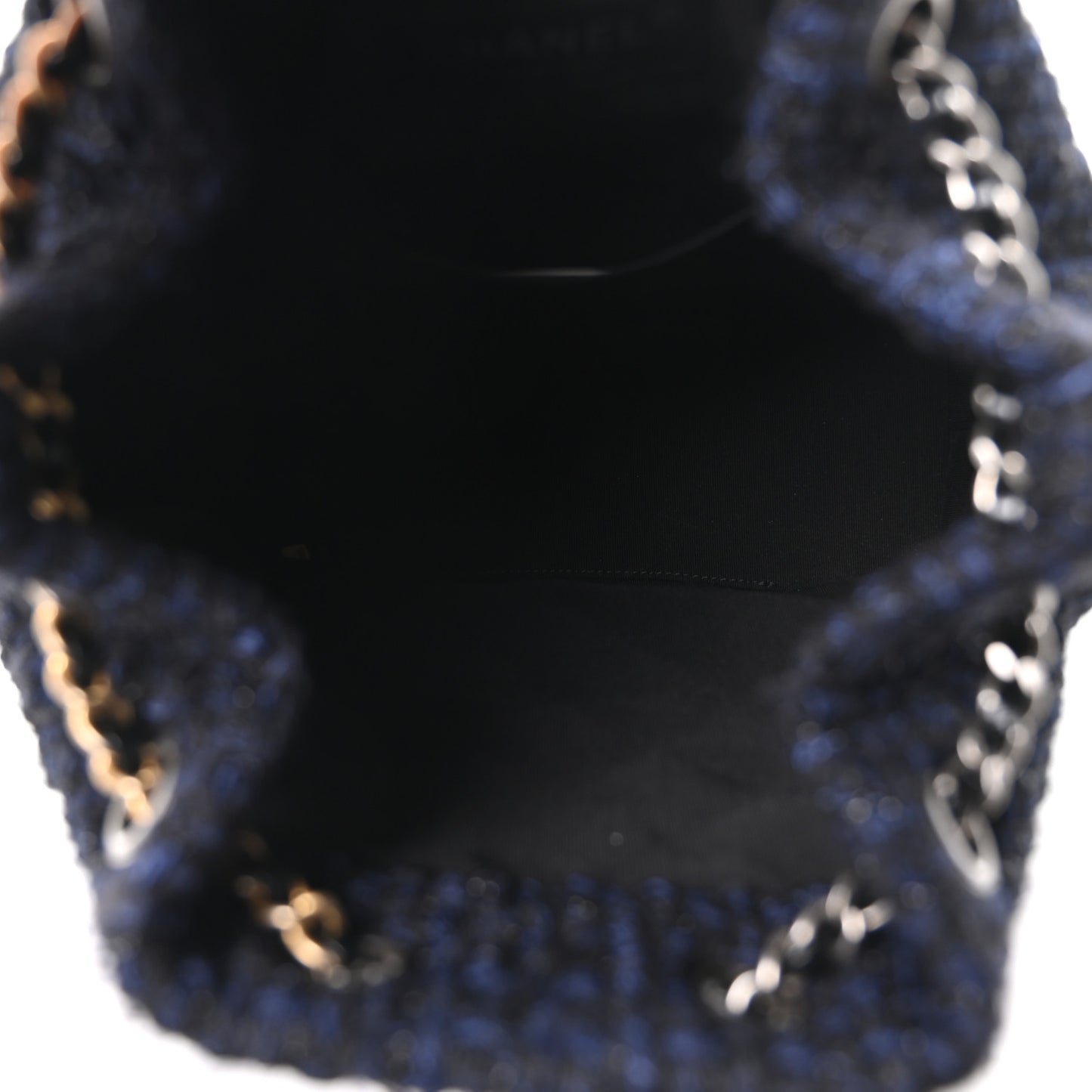 Tweed Calfskin Quilted Gabrielle Backpack Blue Multicolor