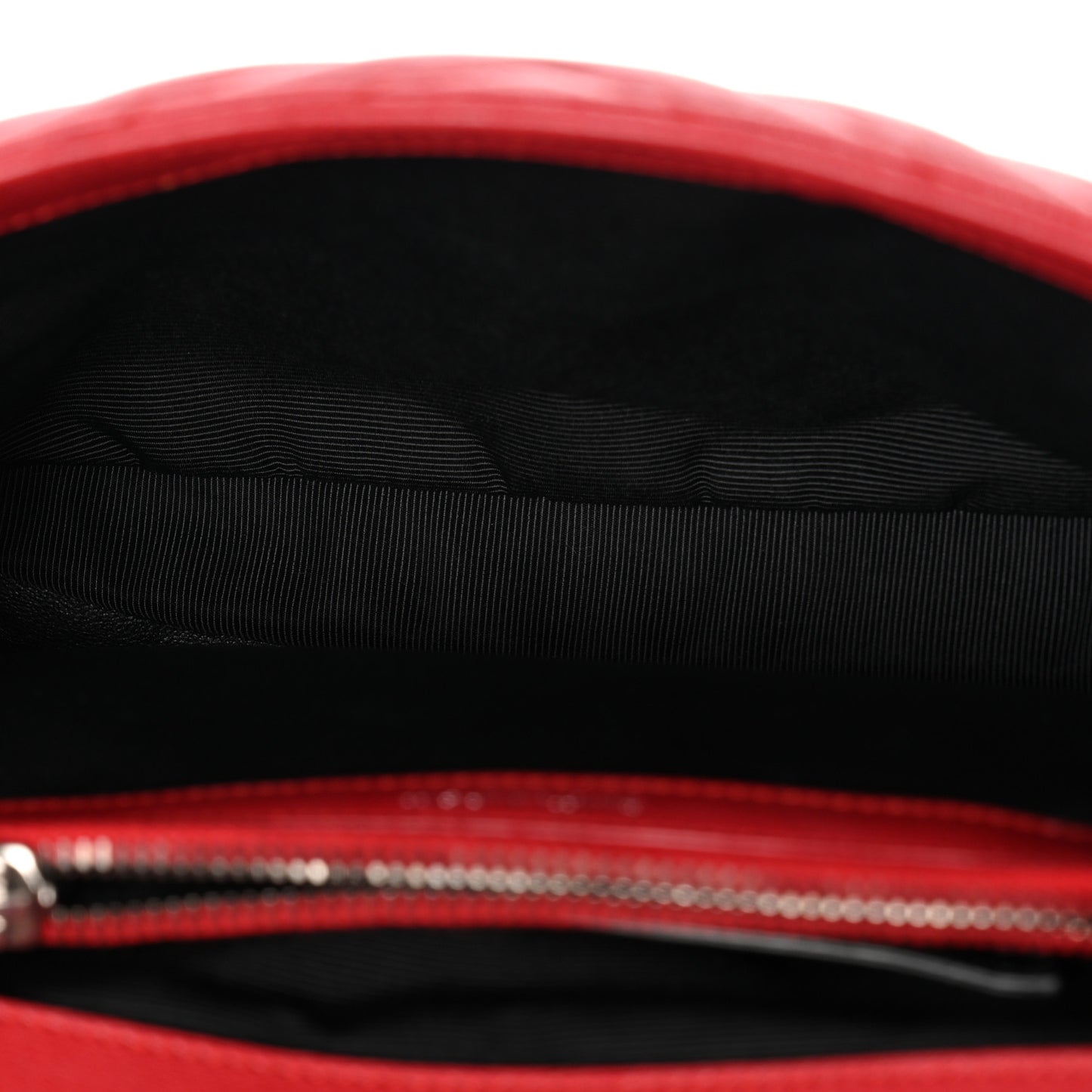 Sheepskin Matelasse Chevron Monogram Medium College Bag Rouge