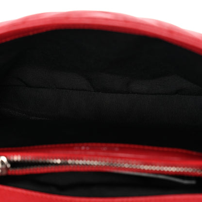 Saint Laurent Sheepskin Matelasse Chevron Monogram Medium College Bag Rouge 5 of 12