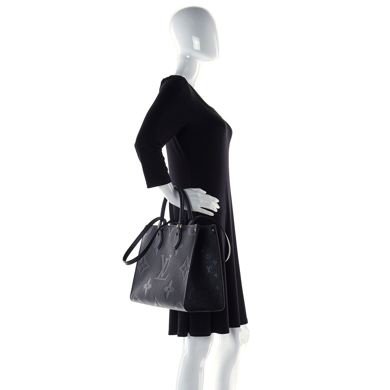 Louis Vuitton Empreinte Monogram Giant Onthego MM Black 3 of 11