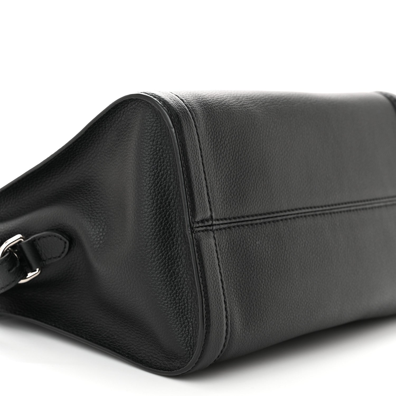 Alexander McQueen Pebbled Calfskin Small Skull Padlock Zip Around Tote Black 9 of 11