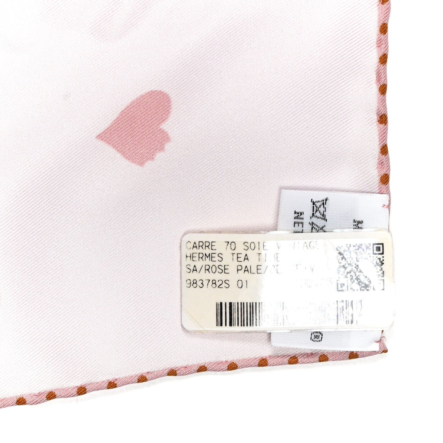 Hermes Silk Hermes Tea Time Scarf 70 Rose Pale Beige 3 of 6