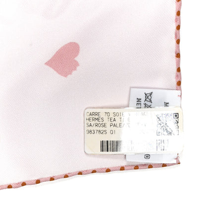 Hermes Silk Hermes Tea Time Scarf 70 Rose Pale Beige 3 of 6