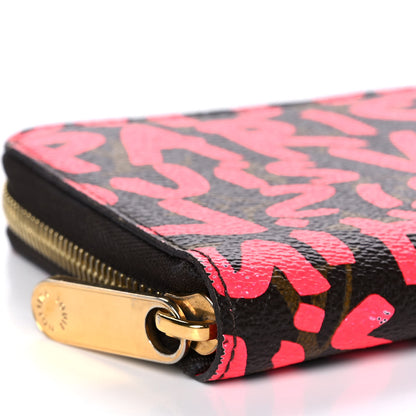 Louis Vuitton Monogram Graffiti Zippy Wallet Fuchsia 8 of 10