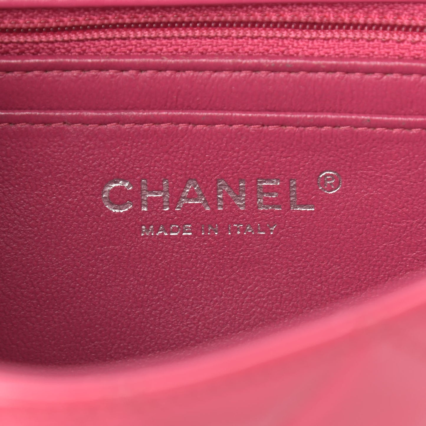 Patent Calfskin Quilted Mini Rectangular Flap Pink
