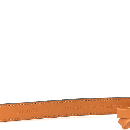 Gucci Suede Torchon Double G 15mm Belt 80 32 Vintage Sun Oil 3 of 5