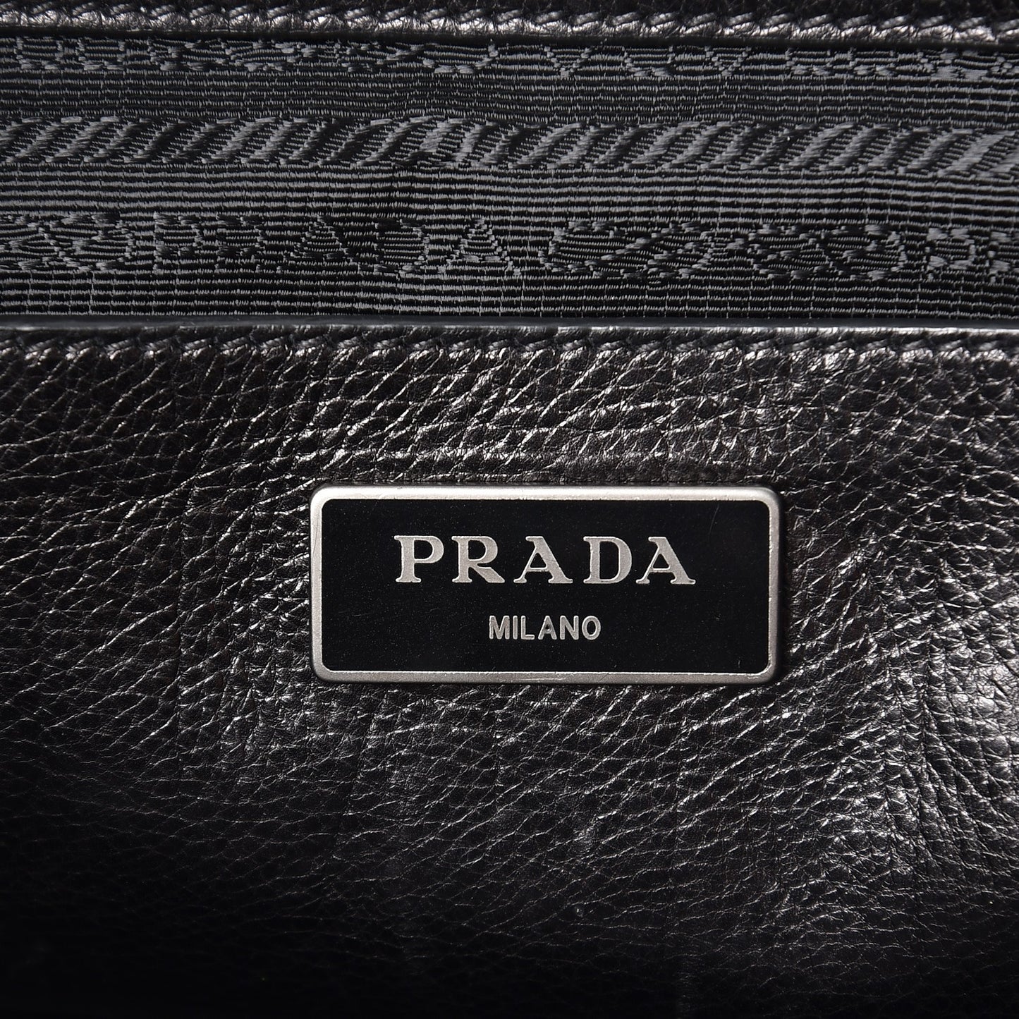 Glace Calf Tote Bag Baltico Nero Black
