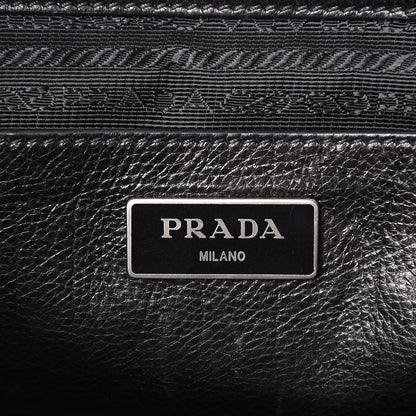 Prada Glace Calf Tote Bag Baltico Nero Black 7 of 12
