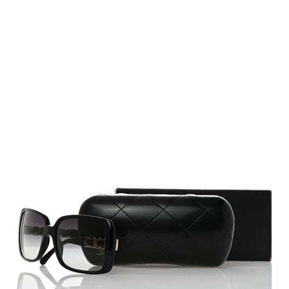 Chanel Acetate Metal Polarized Chain Square Sunglasses 5305 Black 8 of 8