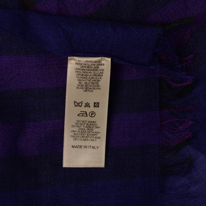 Burberry Wool Silk House Check Scarf Purple 4 of 5