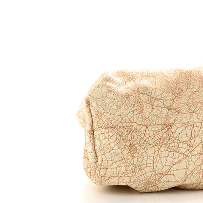 Bottega Veneta Crackled Calfskin The Pouch Oversized Clutch Zabaione 9 of 10