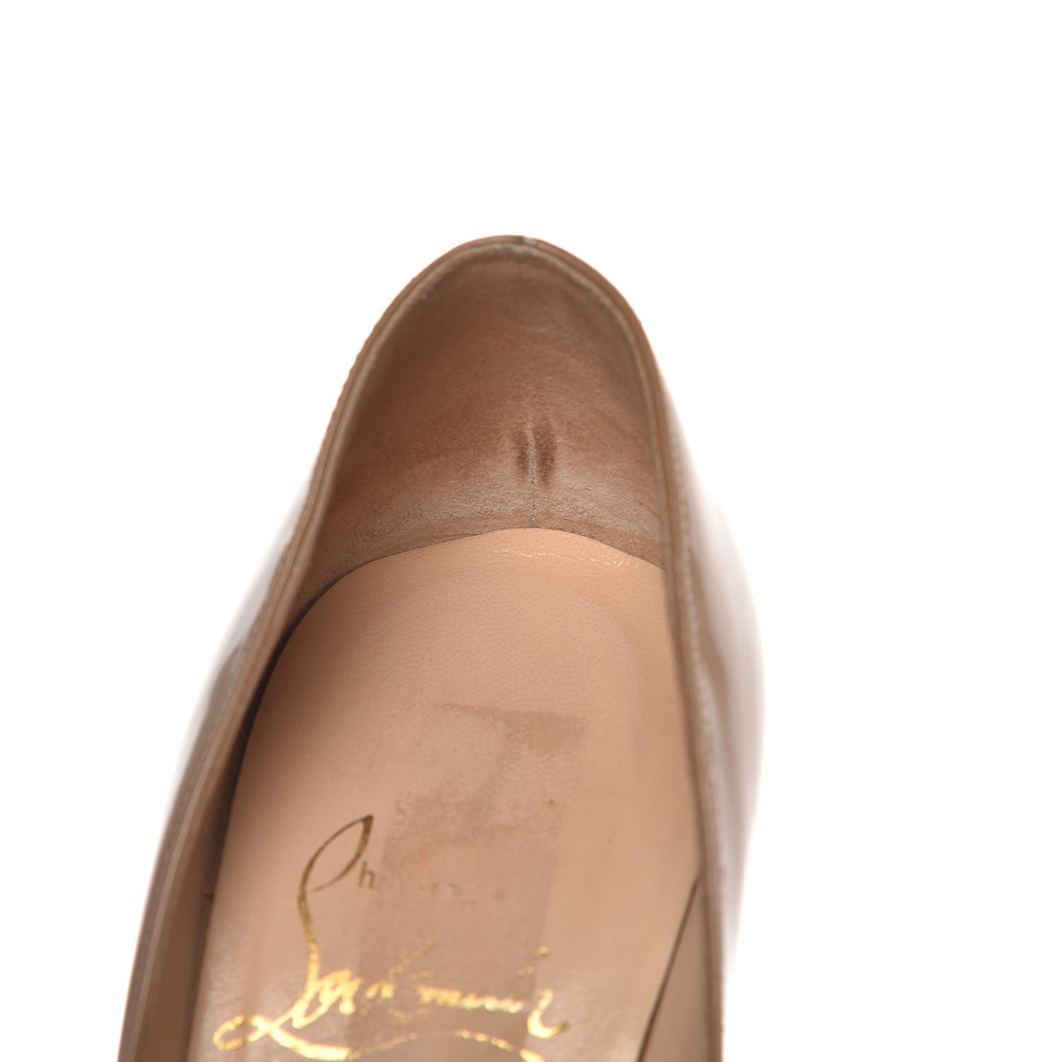 Christian Louboutin Patent Decollete 868 100 Pumps 35 Nude 8 of 11