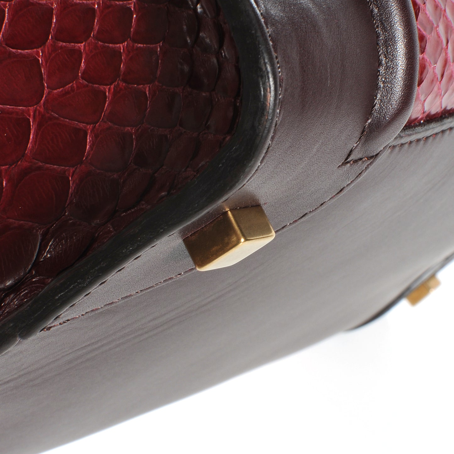 Python Mini Luggage Burgundy