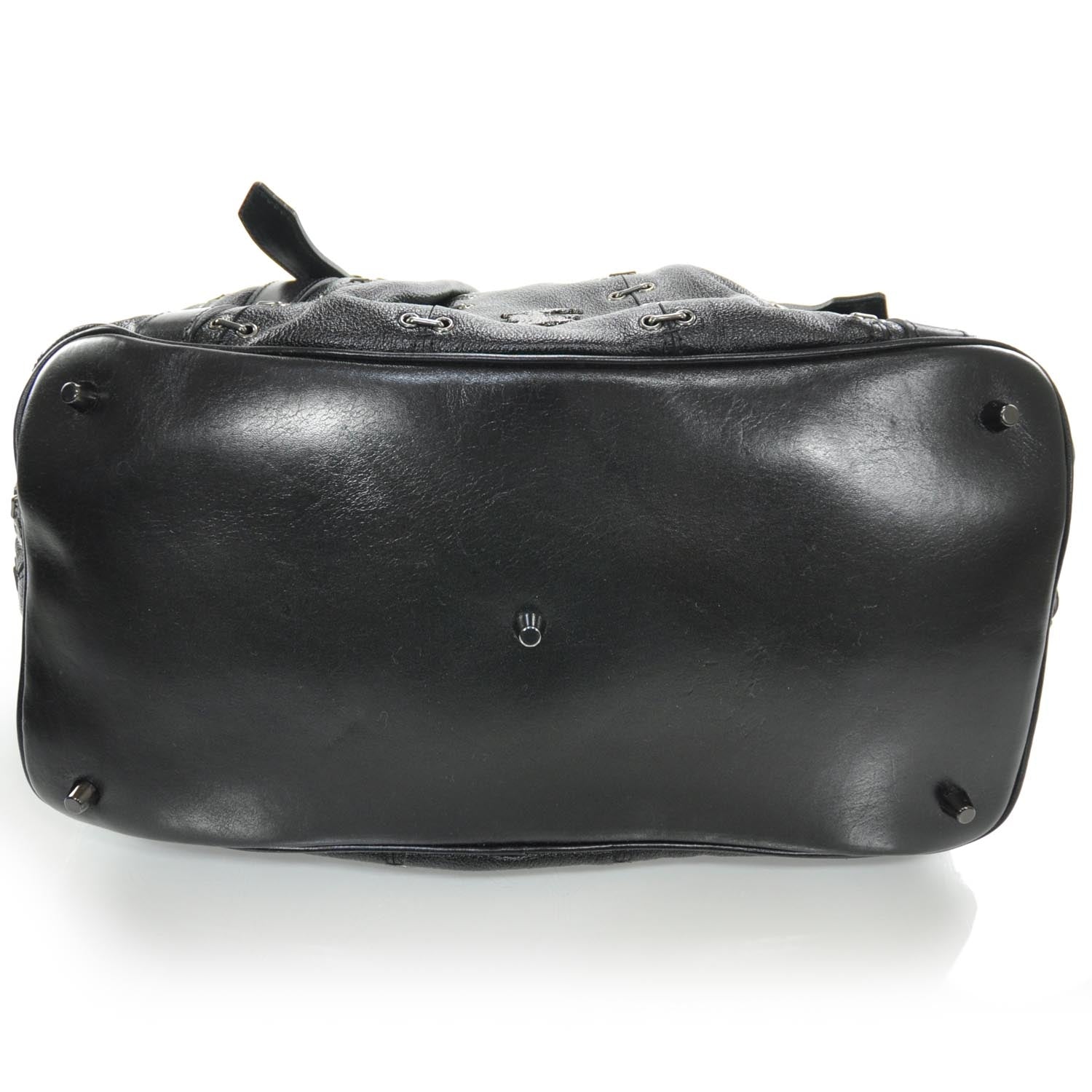 Burberry Leather Metal Stitch Lowry Black 4 of 9