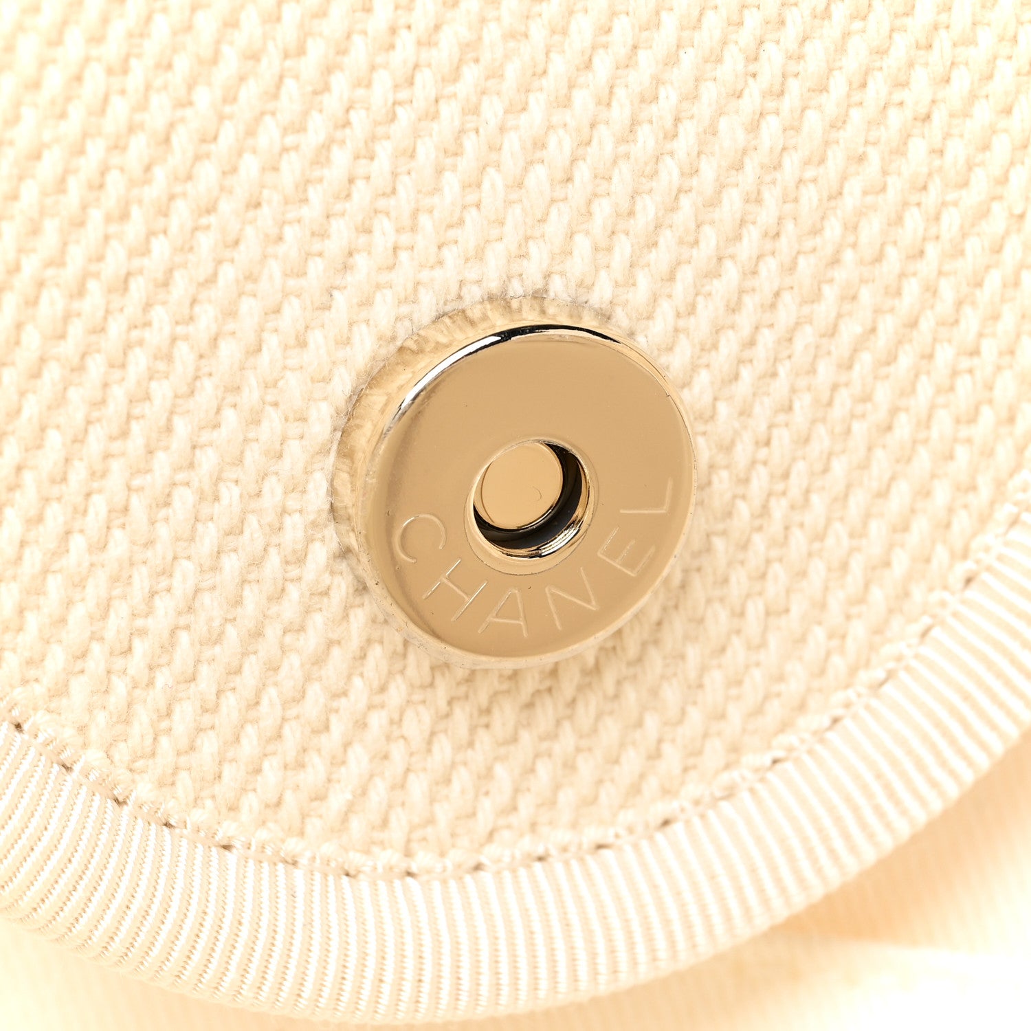 Chanel Canvas Pearl Medium Deauville Tote Ecru Beige 16 of 18