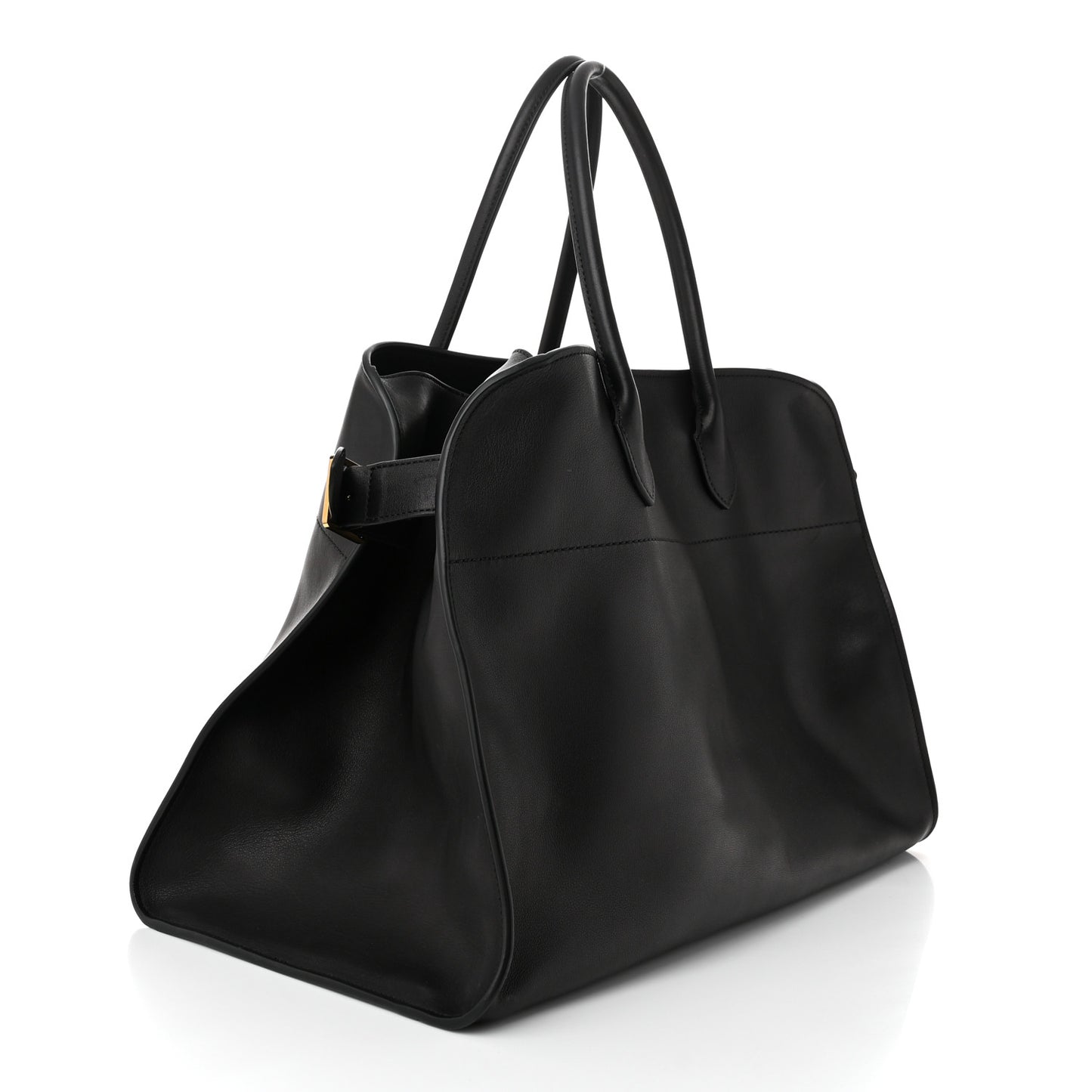 Polished Saddle Calfskin Soft Margaux 17 Black