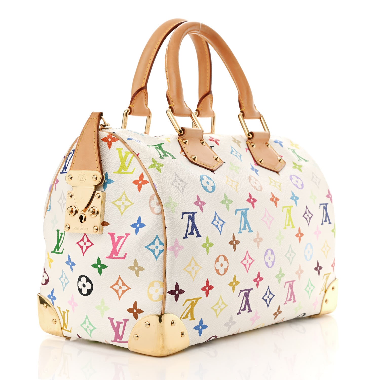 Louis Vuitton Monogram Multicolor Speedy 30 White 3 of 12