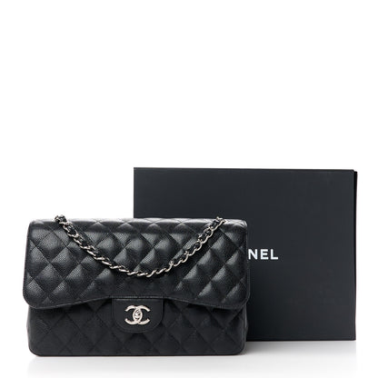 Chanel Caviar Quilted Jumbo Double Flap Black 12 of 12