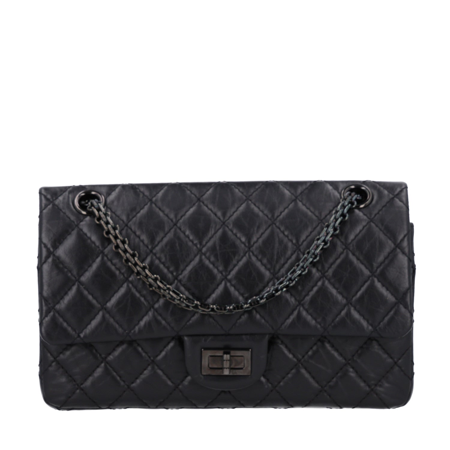 Chanel Aged Calfskin Quilted 2.55 Reissue 225 Flap So Black 1 of 10