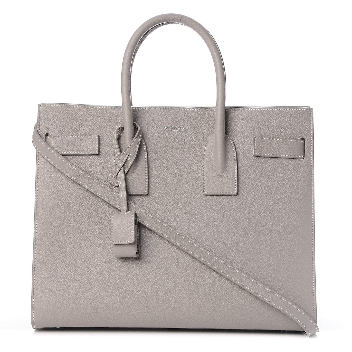 Grained Calfskin Small Sac De Jour Pearl Grey