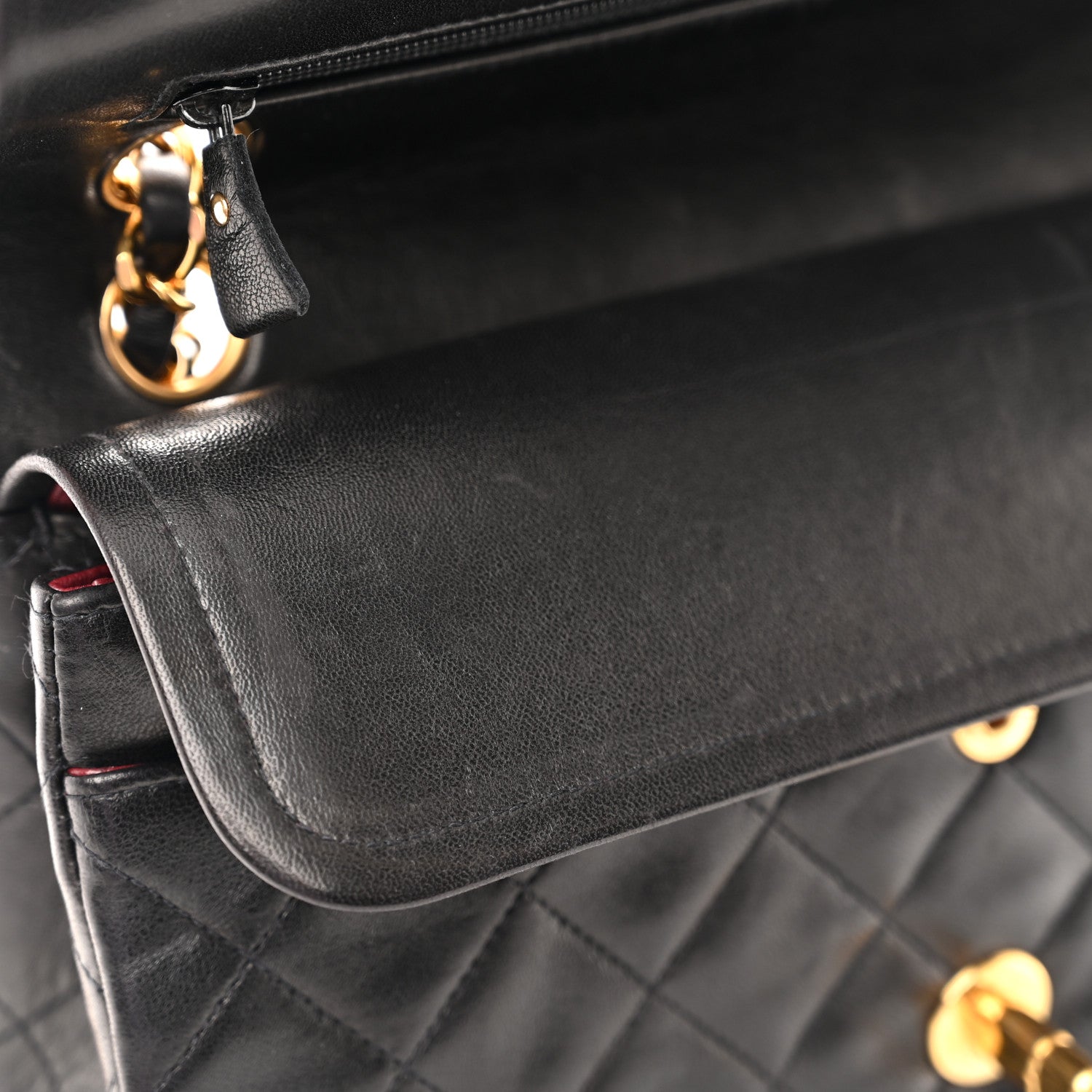 Chanel Lambskin Quilted Small Double Flap Black 11 of 12