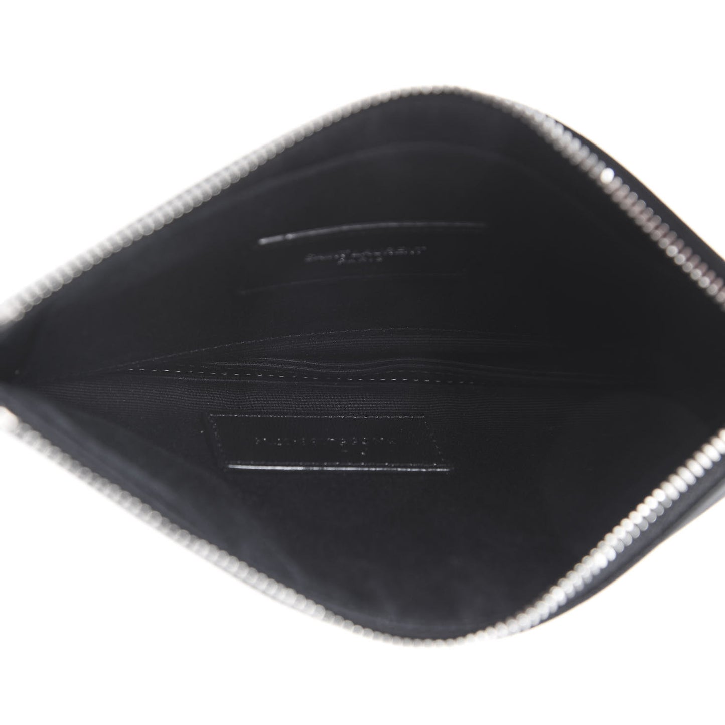 Lizard Embossed Monogram Bill Pouch Black